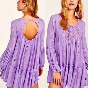 Free People Kiss Kiss Amethyst tunic shirt dress